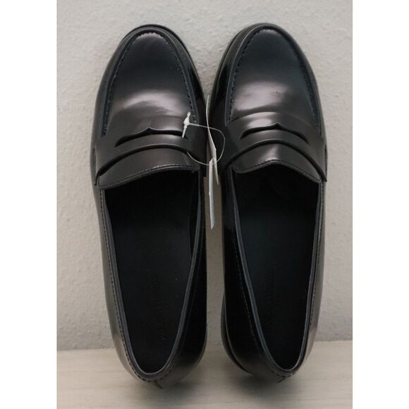 Banana Republic Factory 860537-001 Women's Sz 7 Black Leather Loafers - Picture 2 of 15